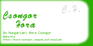 csongor hora business card